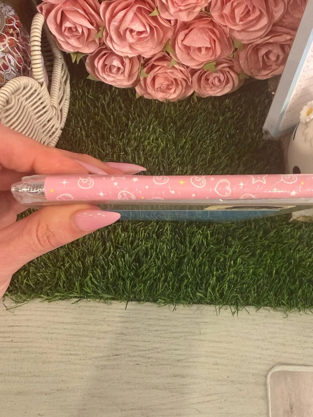 Sanrio Hello Kitty To-Do desk pad & gel pen  - Cute Pink & Mint Design
